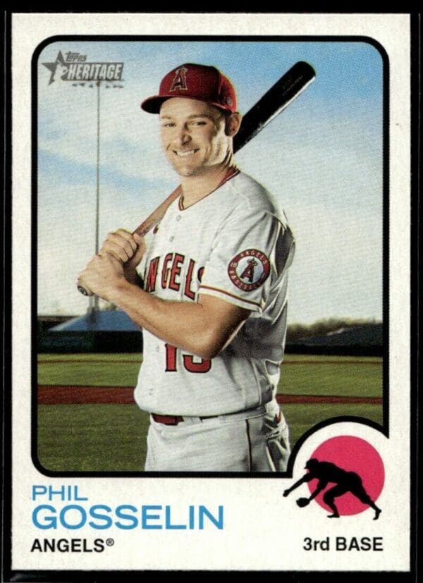 2022 Topps Heritage Phil Gosselin Los Angeles Angels #345