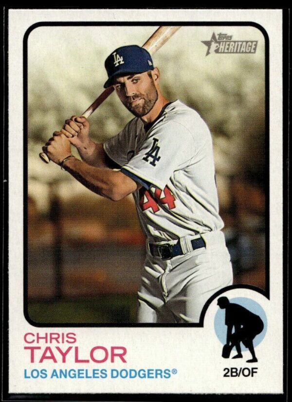 2022 Topps Heritage Chris Taylor Los Angeles Dodgers #312
