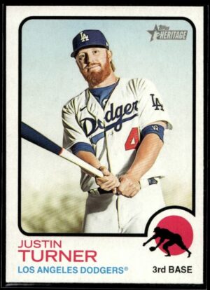 _10 2022 Topps Heritage Justin Turner Los Angeles Dodgers #383