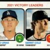 2022 Topps Heritage Julio Urias/Gerrit Cole Los Angeles Dodgers/New York Yankees