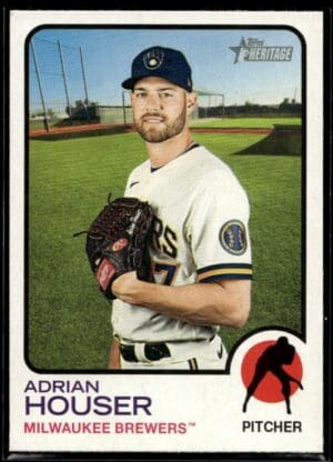 2022 Topps Heritage Adrian Houser Milwaukee Brewers #219