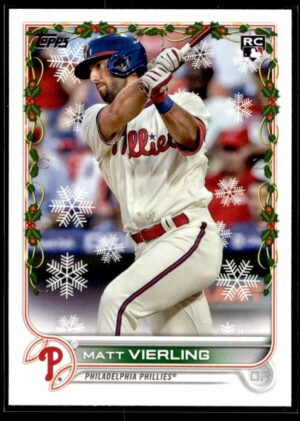2022 Topps Holiday Philadelphia Phillies #HW137 Matt Vierling RC Rookie