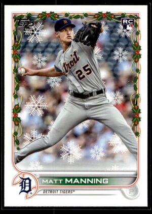 _10 2022 Topps Holiday Detroit Tigers #HW58 Matt Manning RC Rookie