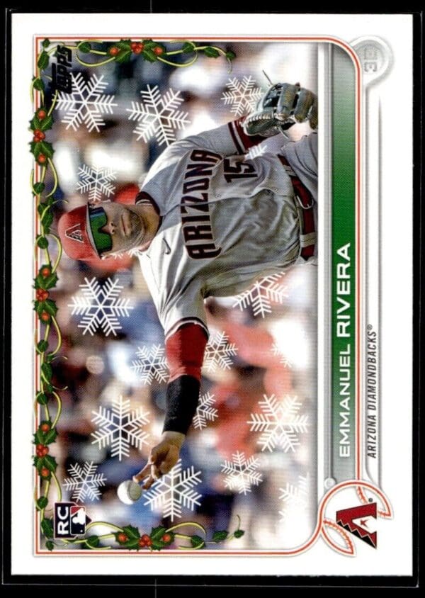 2022 Topps Holiday Arizona Diamondbacks #HW20 Emmanuel Rivera RC Rookie