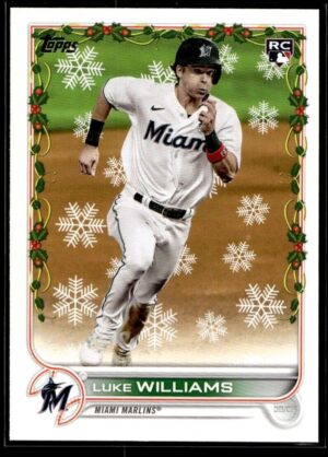 _10 2022 Topps Holiday Miami Marlins #HW186 Luke Williams RC Rookie
