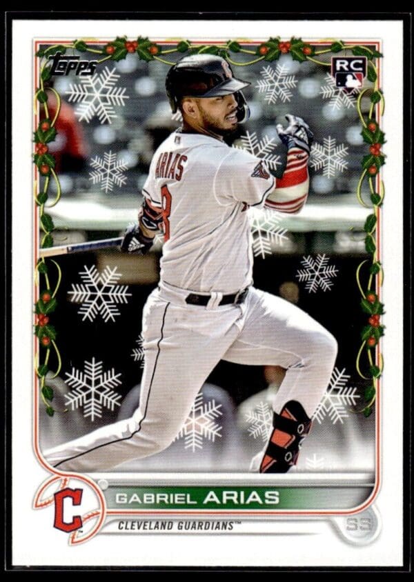 _10 2022 Topps Holiday Cleveland Guardians #HW12 Gabriel Arias RC Rookie