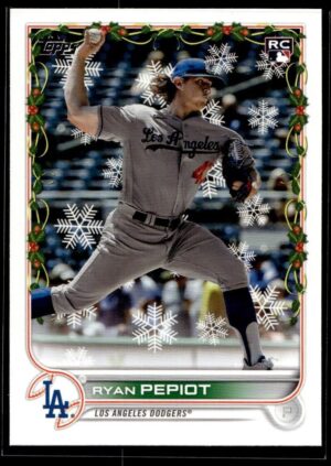 _10 2022 Topps Holiday Los Angeles Dodgers #HW168 Ryan Pepiot RC Rookie