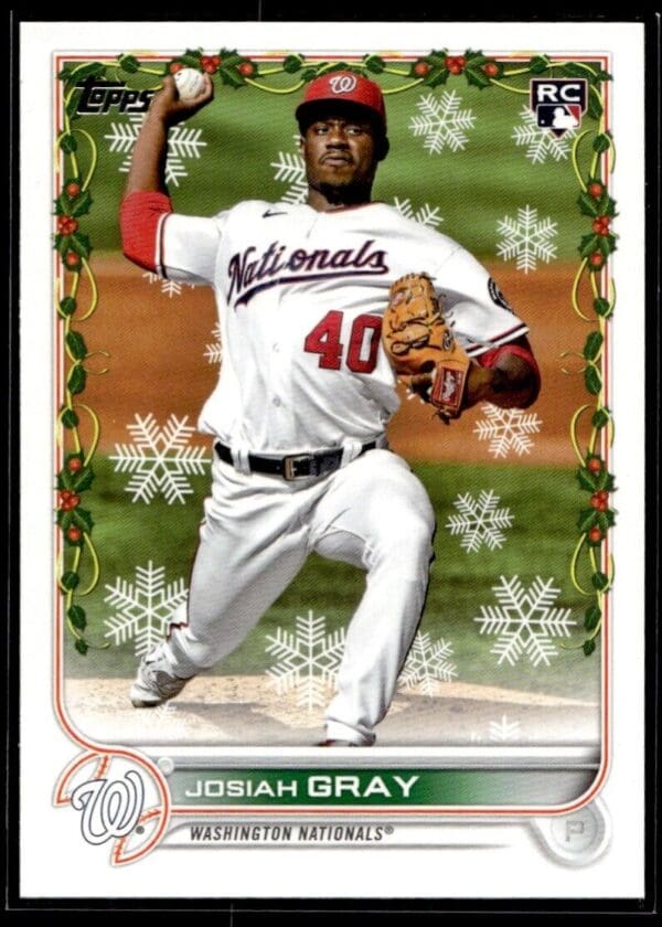2022 Topps Holiday Washington Nationals #HW46 Josiah Gray RC Rookie