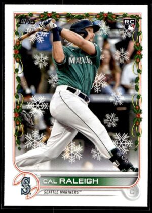 _10 2022 Topps Holiday Seattle Mariners #HW175 Cal Raleigh RC Rookie