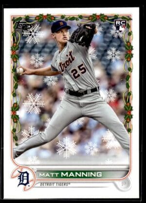 _10 2022 Topps Holiday Detroit Tigers #HW58 Matt Manning RC Rookie