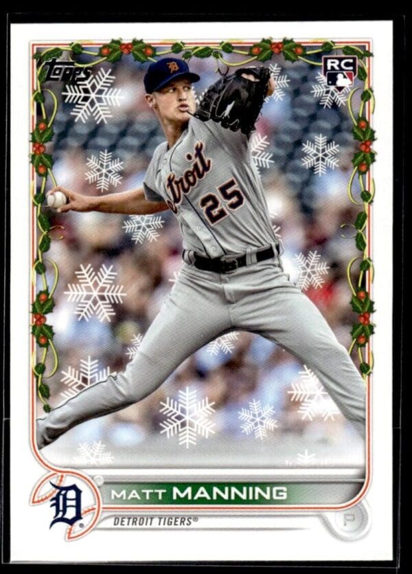 2022 Topps Holiday Detroit Tigers #HW58 Matt Manning RC Rookie