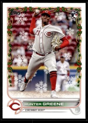 _10 2022 Topps Holiday Cincinnati Reds #HW130 Hunter Greene RC Rookie