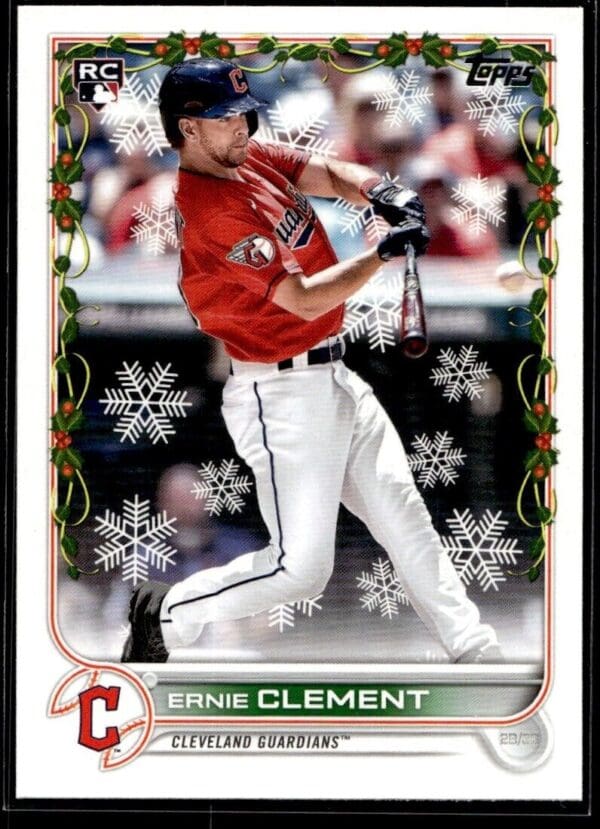 2022 Topps Holiday Cleveland Guardians #HW11 Ernie Clement RC Rookie