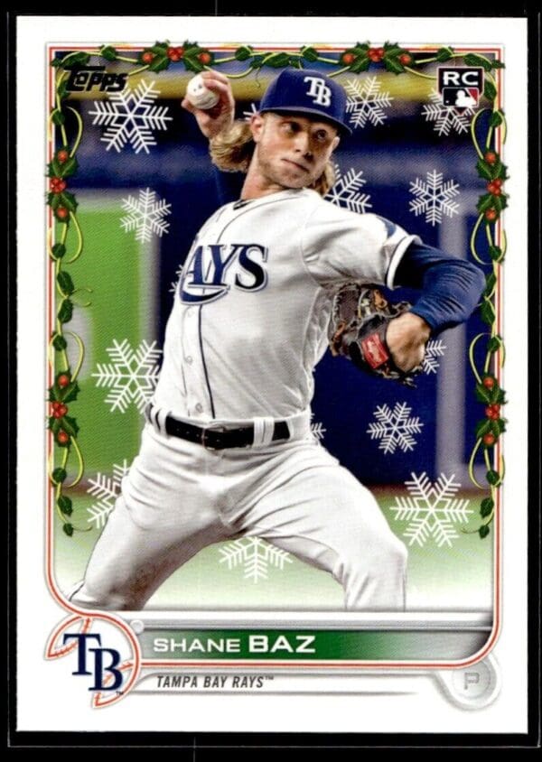 2022 Topps Holiday Tampa Bay Rays #HW41 Shane Baz RC Rookie