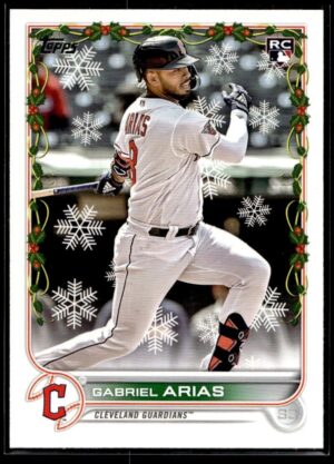 2022 Topps Holiday Cleveland Guardians #HW12 Gabriel Arias RC Rookie