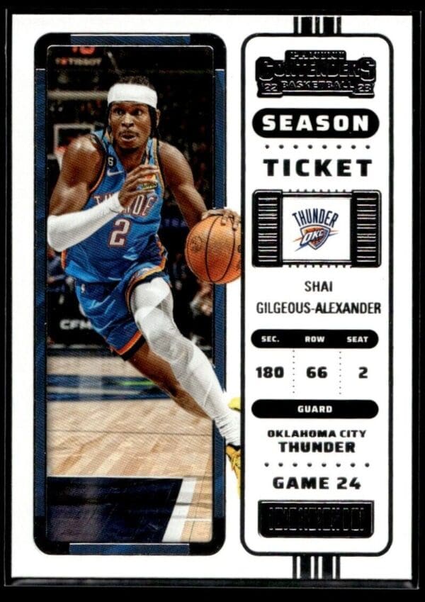 2022 Panini Contenders Oklahoma City Thunder #18 Shai Gilgeous-Alexander