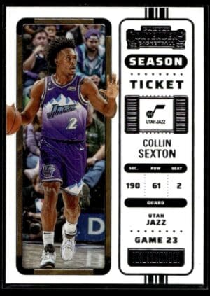 2022 Panini Contenders Utah Jazz #33 Collin Sexton