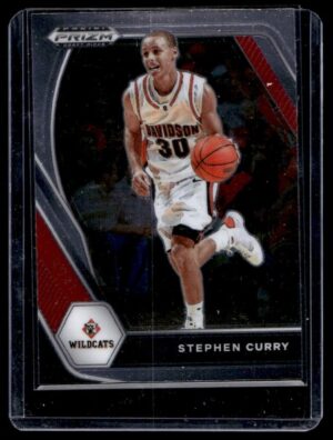 _10 2021 Panini Prizm Draft Picks Davidson Wildcats #56 Stephen Curry RC Rookie