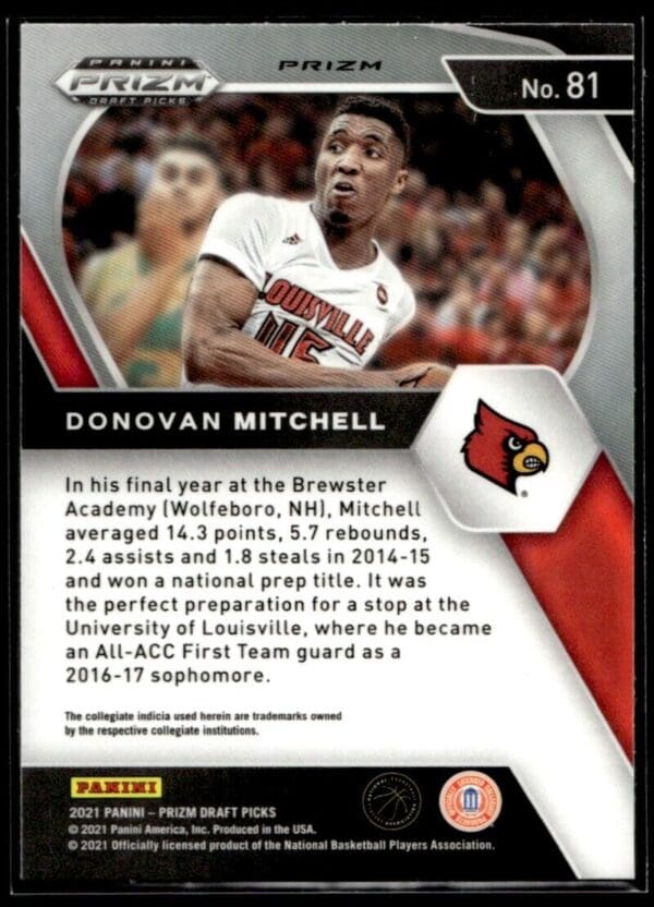 2020 Panini Prizm Draft Picks Utah Jazz #95 Donovan Mitchell Orange Ice Prizm