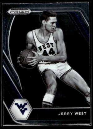 _10 2021 Panini Prizm Draft Picks West Virginia Mountaineers #100 Jerry West