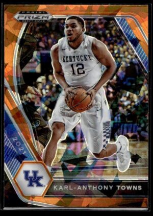 _10 2021 Panini Prizm Draft Picks Kentucky Wildcats #67 Karl-Anthony Towns Orange Ic