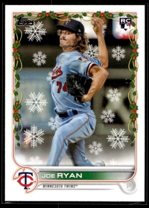 _10 2022 Topps Holiday Minnesota Twins #92 Joe Ryan RC Rookie