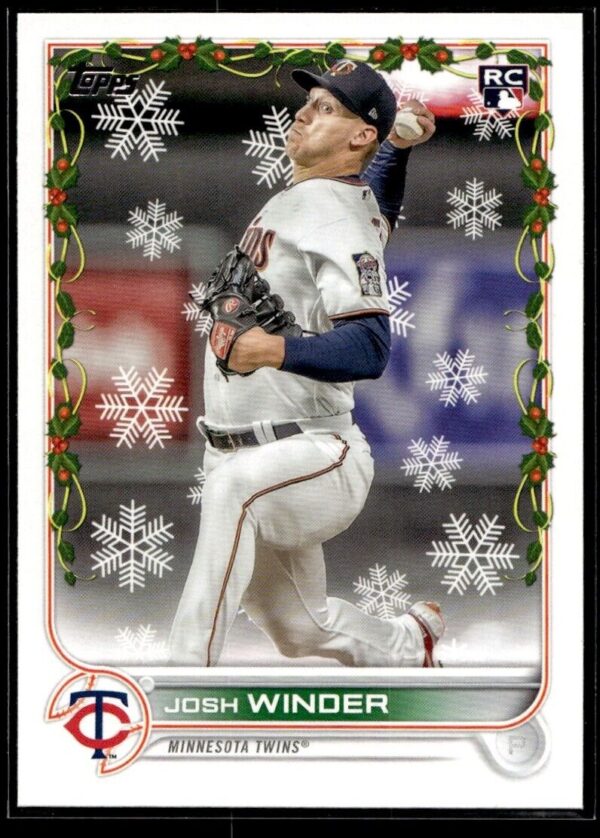 _10 2022 Topps Holiday Minnesota Twins #140 Josh Winder RC Rookie