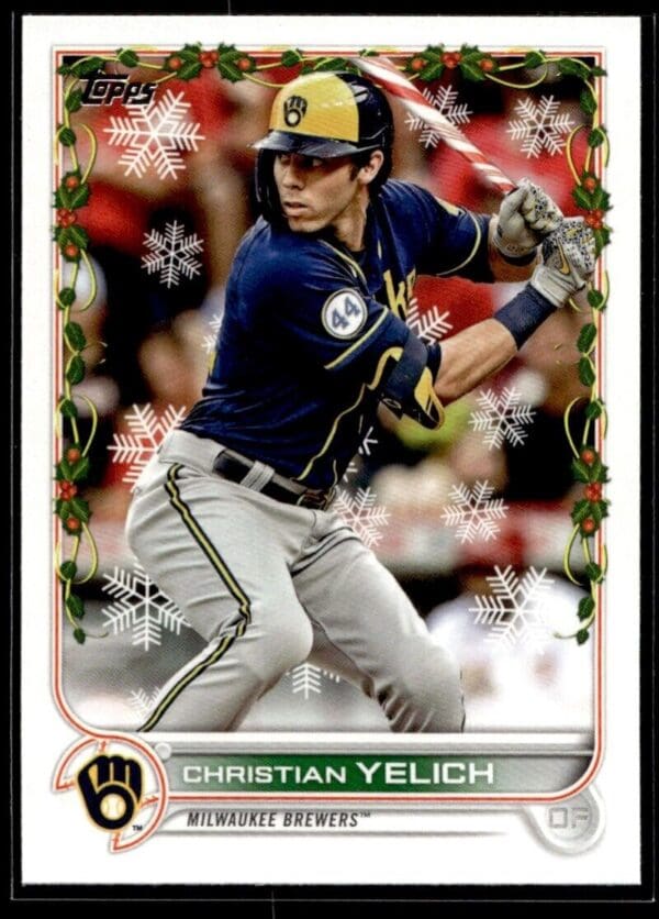 2022 Topps Holiday Milwaukee Brewers #185 Christian Yelich
