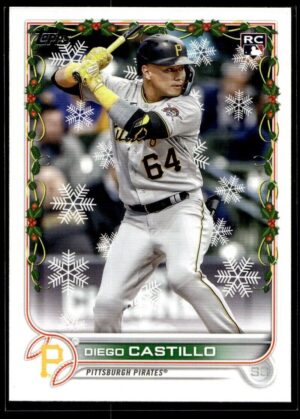 _10 2022 Topps Holiday Pittsburgh Pirates #192 Diego Castillo RC Rookie