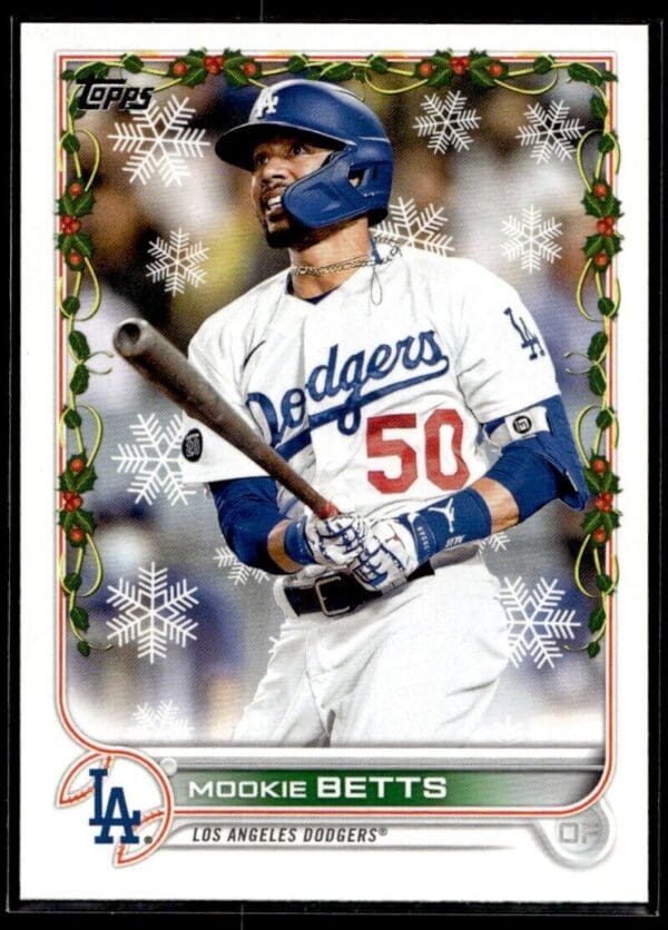 2022 Topps Holiday Los Angeles Dodgers #176 Mookie Betts