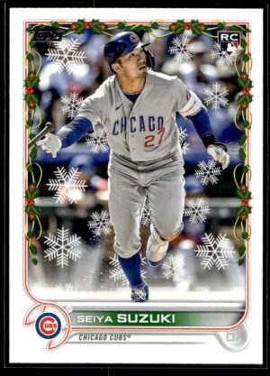 _10 2022 Topps Holiday Chicago Cubs #177 Seiya Suzuki RC Rookie