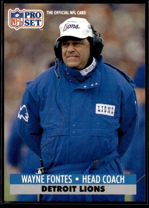 1991 Pro Set Detroit Lions #153 Wayne Fontes