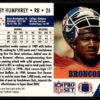 1991 Pro Set Denver Broncos #140 Bobby Humphrey