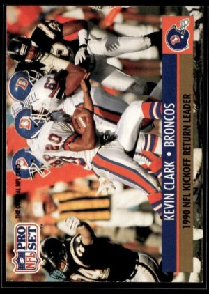 1991 Pro Set Denver Broncos #17 Kevin Clark RC Rookie