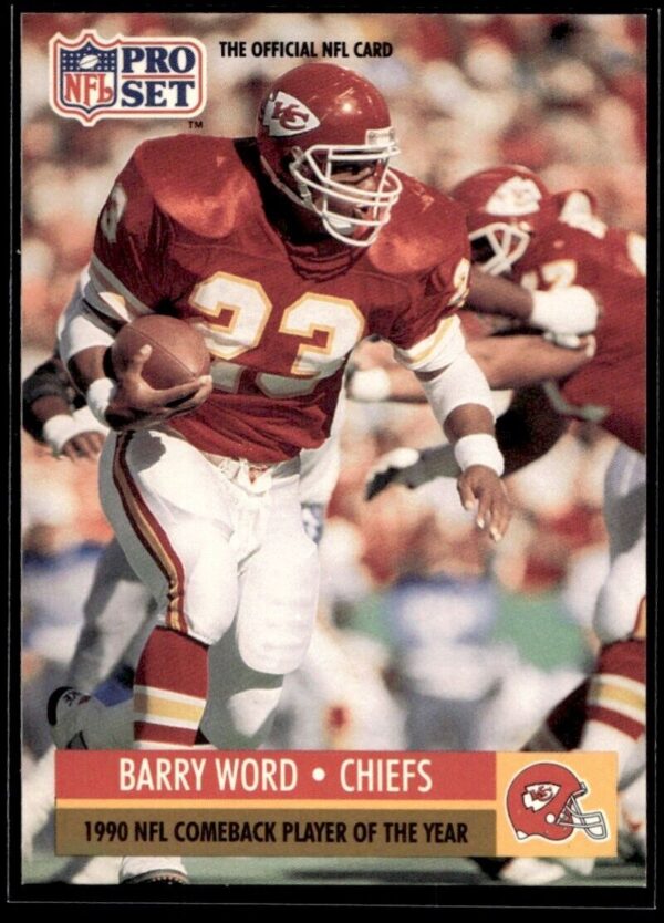 _10 1991 Pro Set Kansas City Chiefs #7 Barry Word