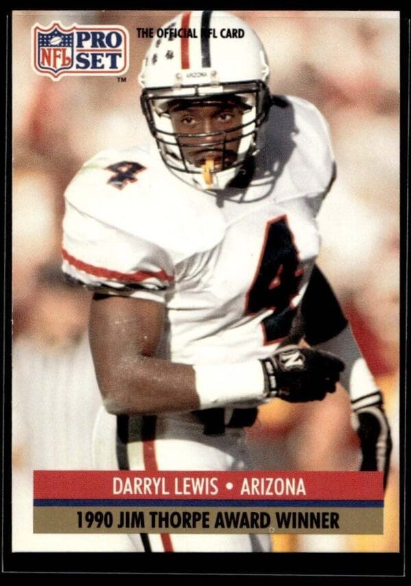 1991 Pro Set Arizona Wildcats #34 Darryll Lewis RC Rookie