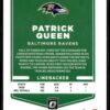 2021 Donruss Optic Patrick Queen Baltimore Ravens #130