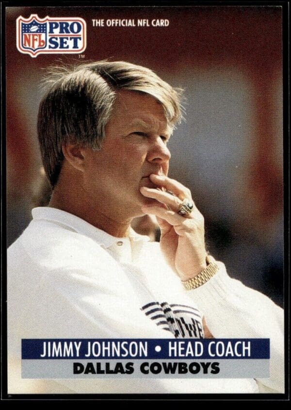 1991 Pro Set Dallas Cowboys #135 Jimmy Johnson