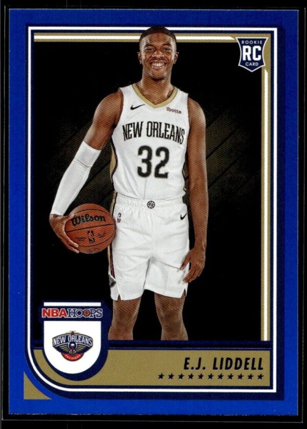 2022 NBA Hoops New Orleans Pelicans #266 E.J. Liddell RC Rookie Blue