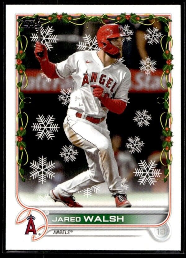 _10 2022 Topps Holiday Los Angeles Angels #HW5 Jared Walsh