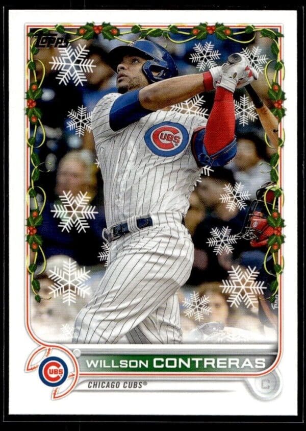 _10 2022 Topps Holiday Chicago Cubs #HW172 Willson Contreras