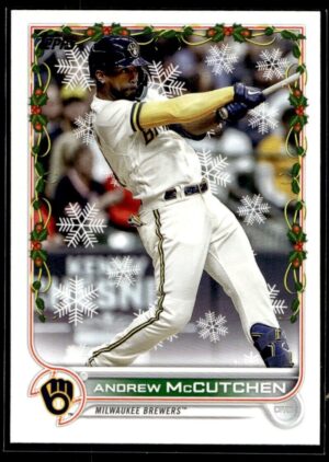 2022 Topps Holiday Milwaukee Brewers #HW178 Andrew McCutchen