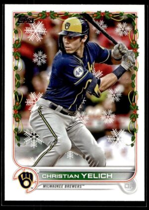 2022 Topps Holiday Milwaukee Brewers #HW185 Christian Yelich