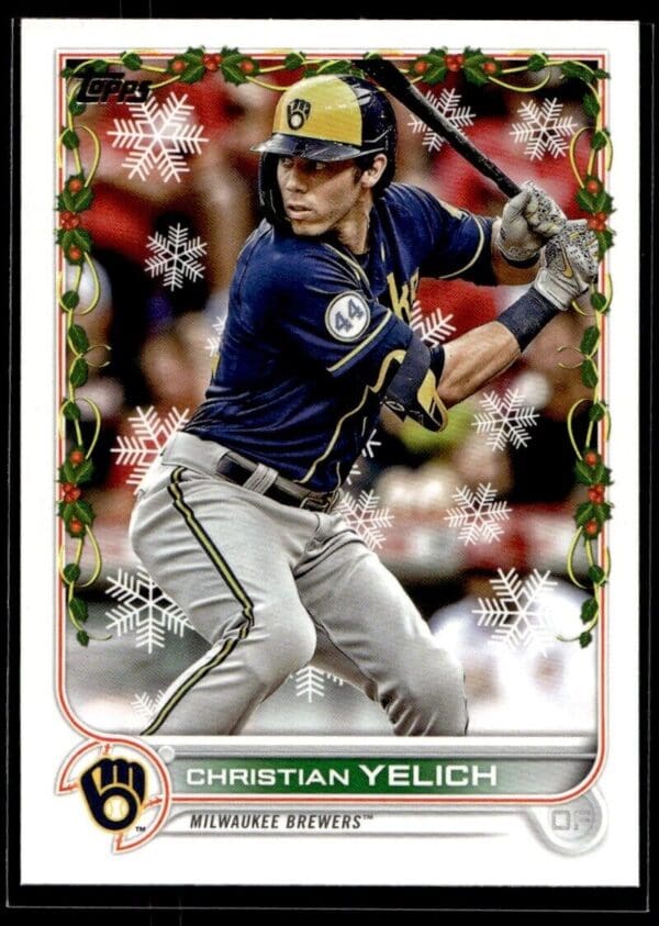 2022 Topps Holiday Milwaukee Brewers #HW185 Christian Yelich