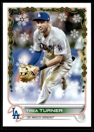 _10 2022 Topps Holiday Los Angeles Dodgers #HW2 Trea Turner