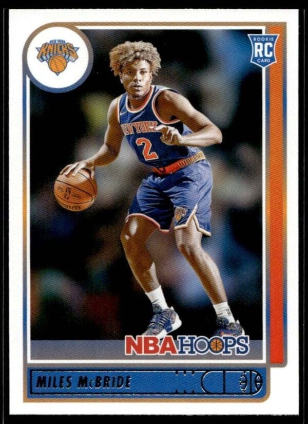 2021 NBA Hoops New York Knicks #232 Miles McBride RC Rookie