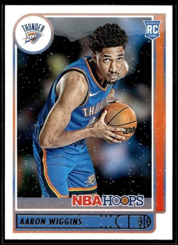 2021 NBA Hoops Oklahoma City Thunder #247 Aaron Wiggins RC Rookie Winter Edition