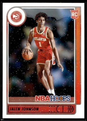 2021 NBA Hoops Atlanta Hawks #213 Jalen Johnson RC Rookie Winter Edition