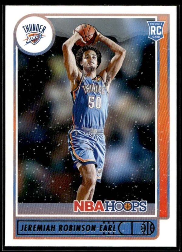 2021 NBA Hoops Oklahoma City Thunder #225 Jeremiah Robinson-Earl RC Winter