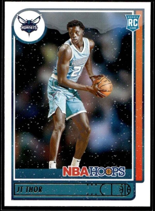 _10 2021 NBA Hoops Charlotte Hornets #244 JT Thor RC Rookie Winter Edition